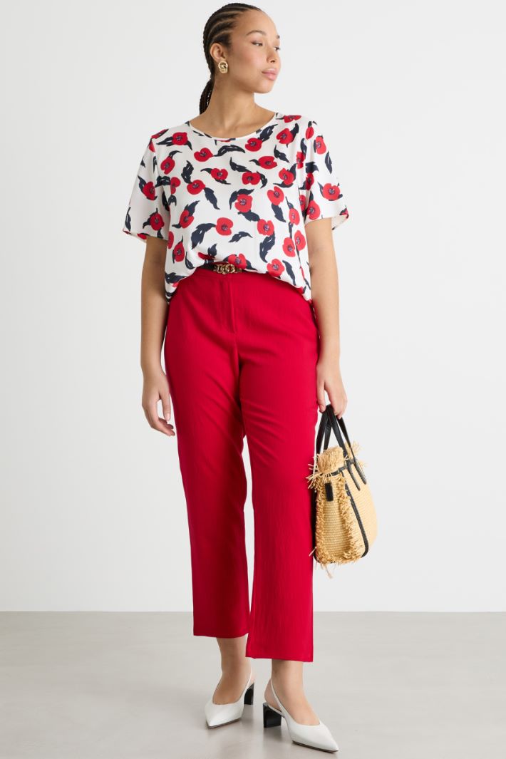 Blusa in twill stampato Intrend