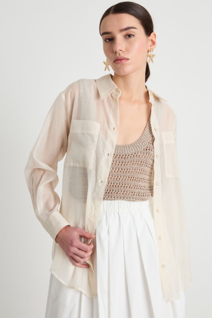 Organza muslin shirt Intrend - 2