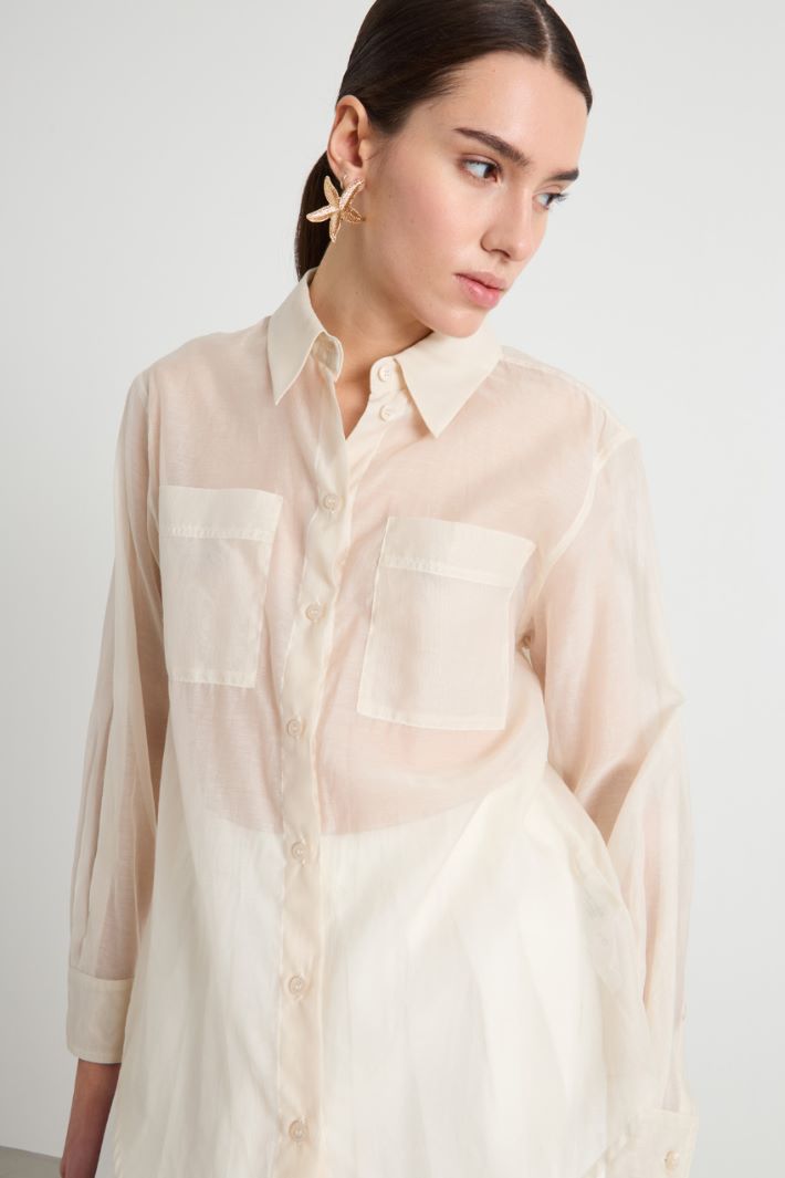Organza muslin shirt Intrend - 3