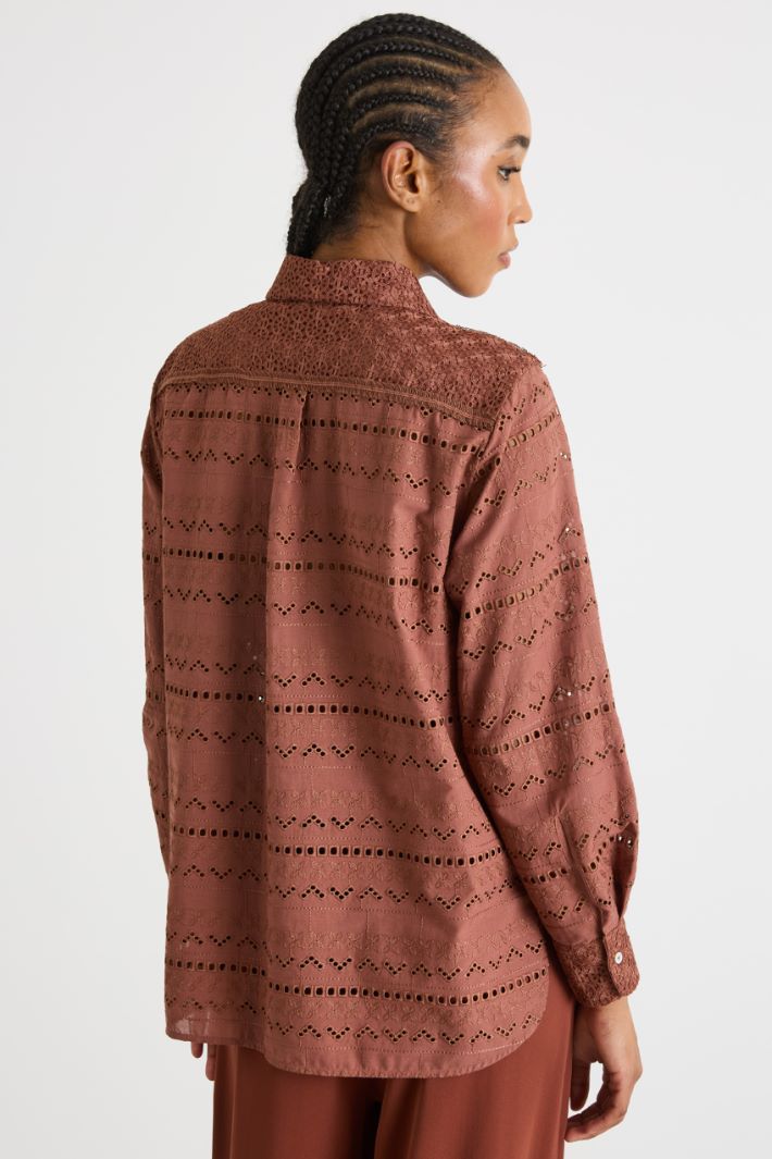 Cotton-blend voile shirt Intrend - 4