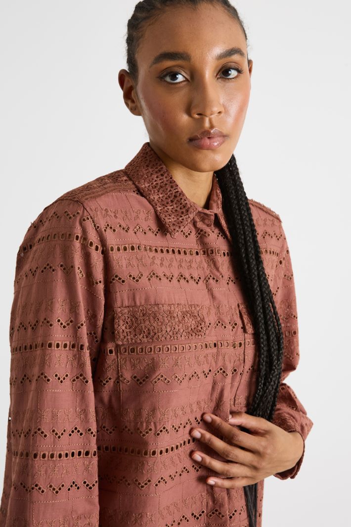 Cotton-blend voile shirt Intrend - 3