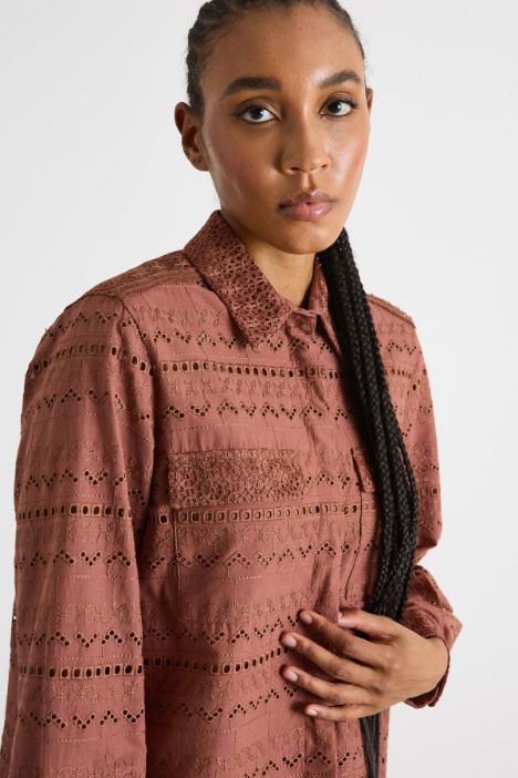 Camisa de voile con bolsillos