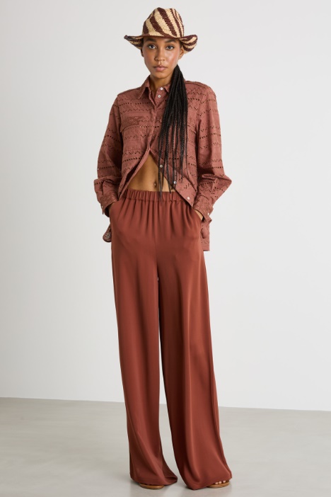 Cotton-blend voile shirt Intrend