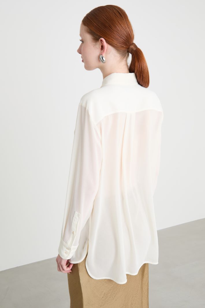 Pleated georgette blouse Intrend - 4