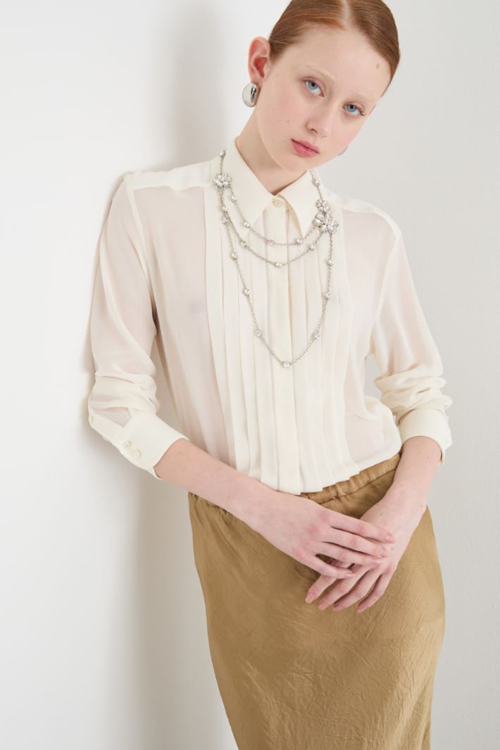 Pleated georgette blouse Intrend - 2