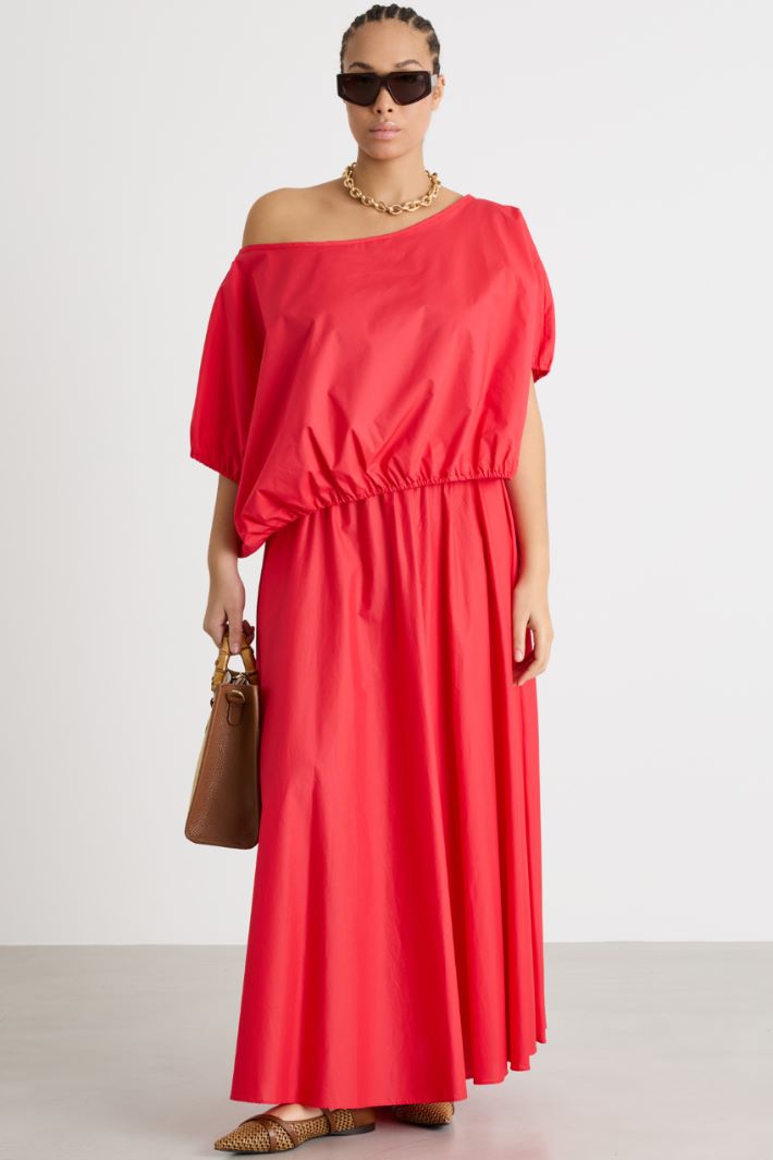 Wide boat-neck cropped blouse Intrend