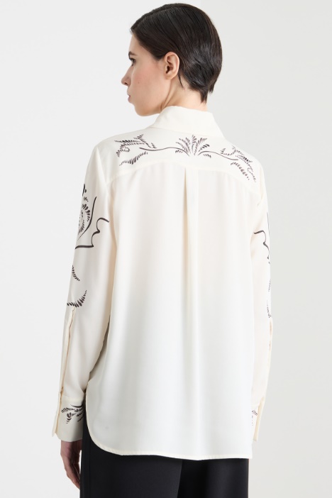 Blusa in raso stampato