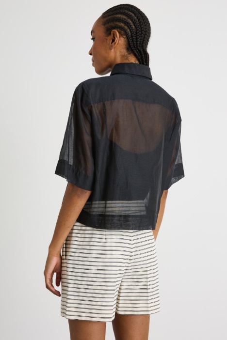 Camisa boxy de muselina