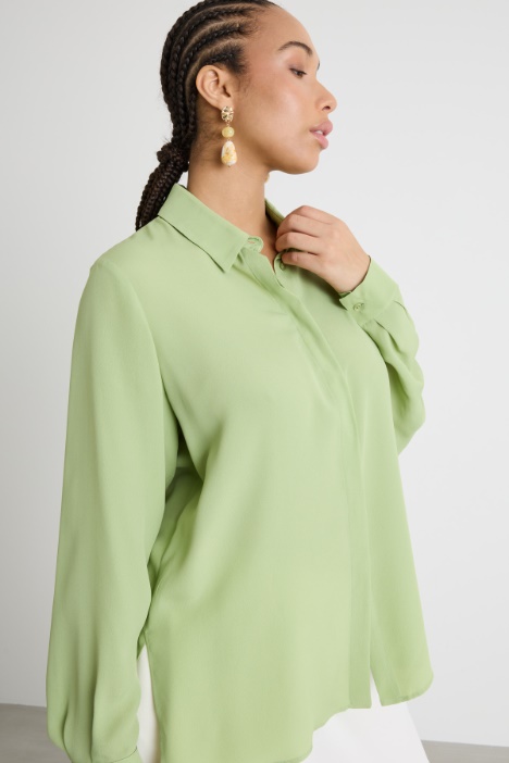 Camicia in crepe de chine