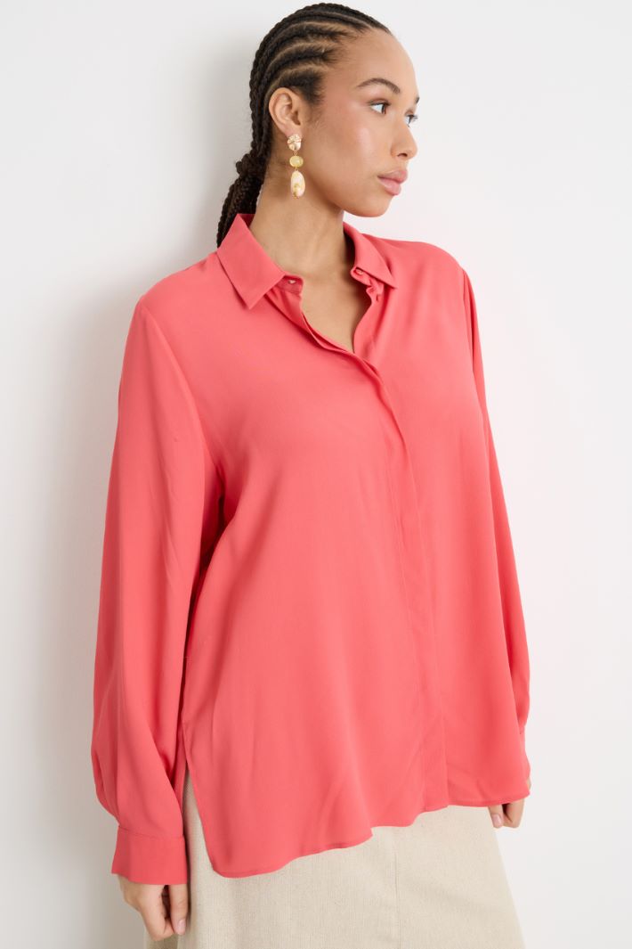 Camicia in crepe de chine Intrend - 2