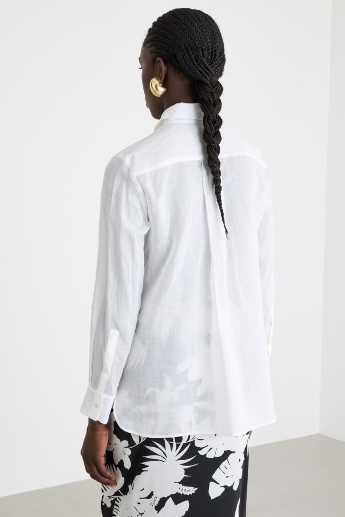 Longline ramie shirt Intrend - 4