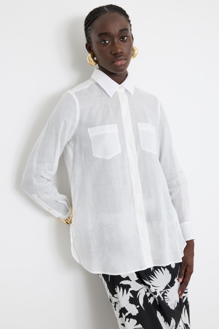 Longline ramie shirt Intrend - 2
