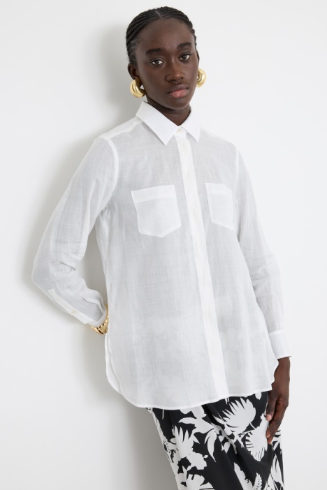 Longline ramie shirt Intrend