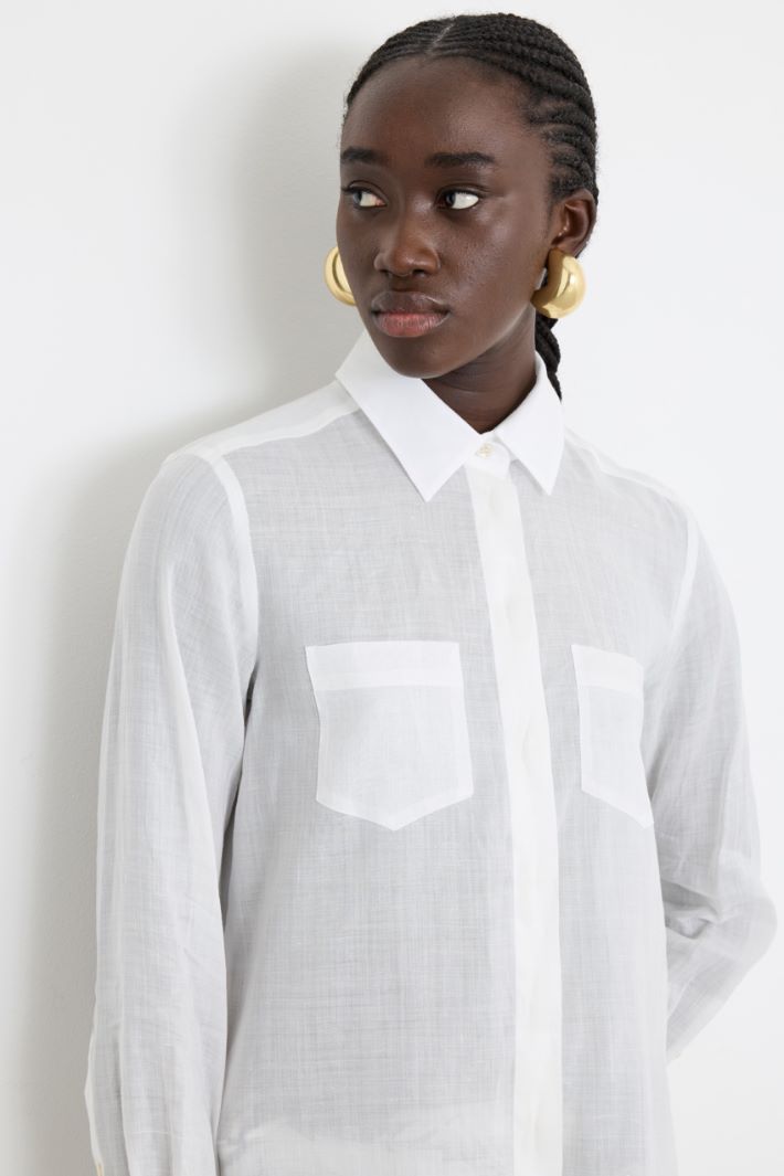 Longline ramie shirt Intrend - 3