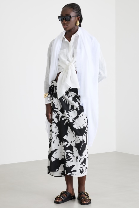 Longline ramie shirt Intrend