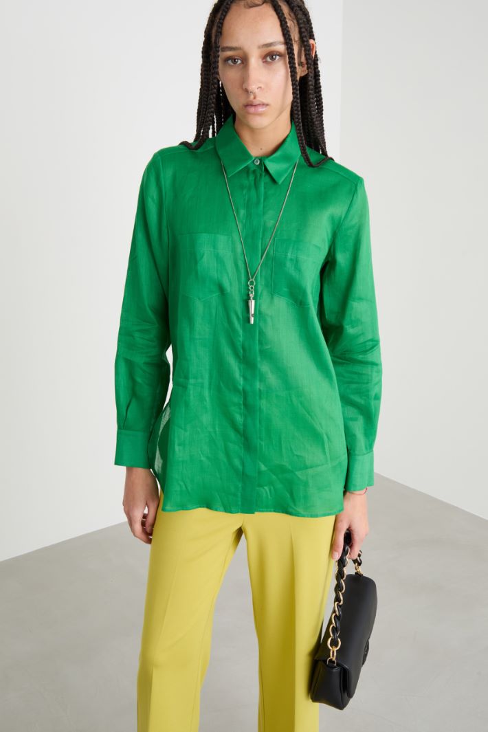 Longline ramie shirt Intrend - 2