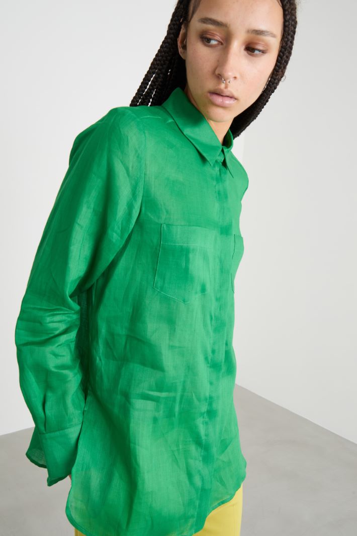 Longline ramie shirt Intrend - 3