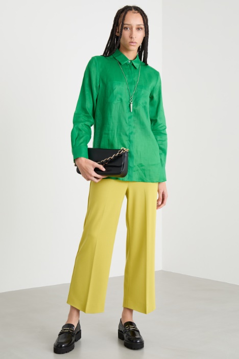 Longline ramie shirt Intrend