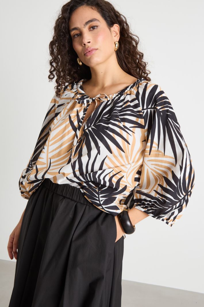 Printed muslin blouse Intrend - 2