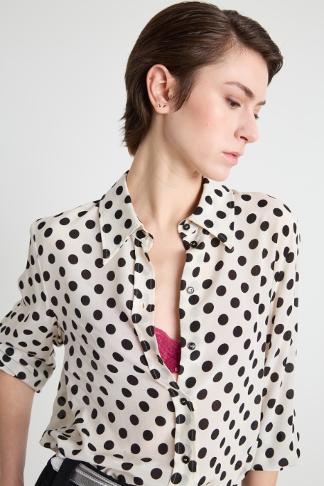 Blusa in crepe de chine