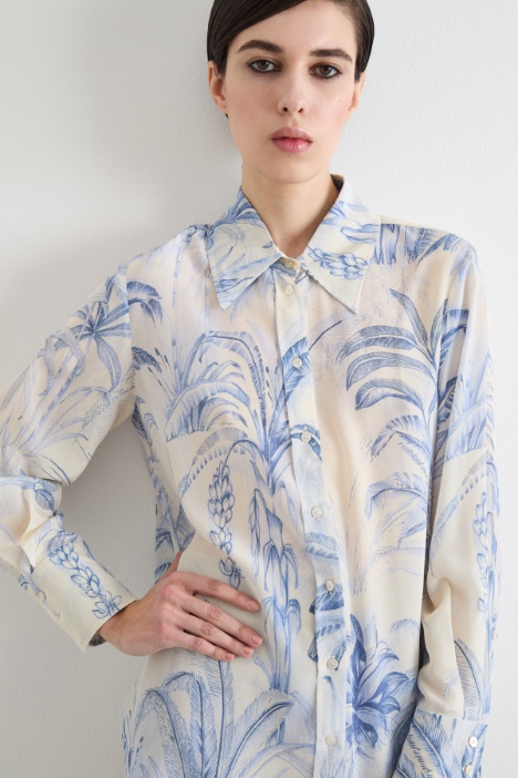 Blusa in crepe de chine