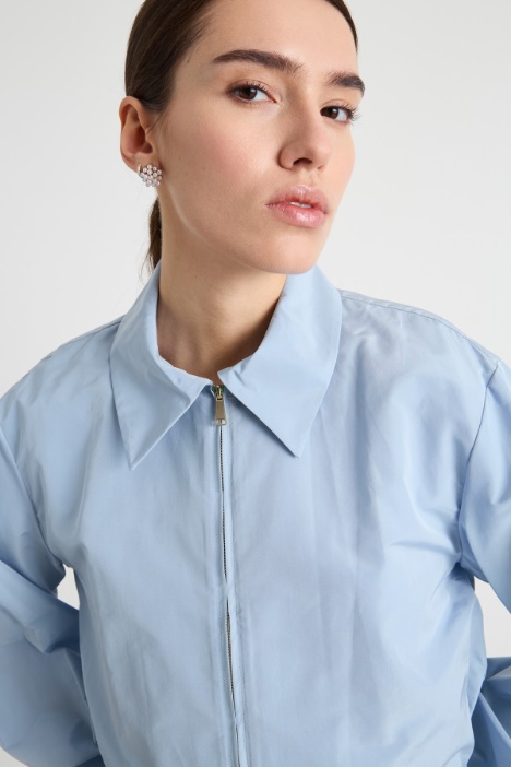 Camicia in taffetà con zip