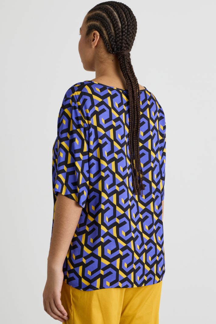 Blusa in raso stampato Intrend - 4