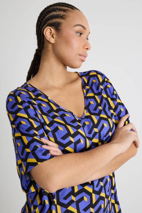 Blusa in raso stampato