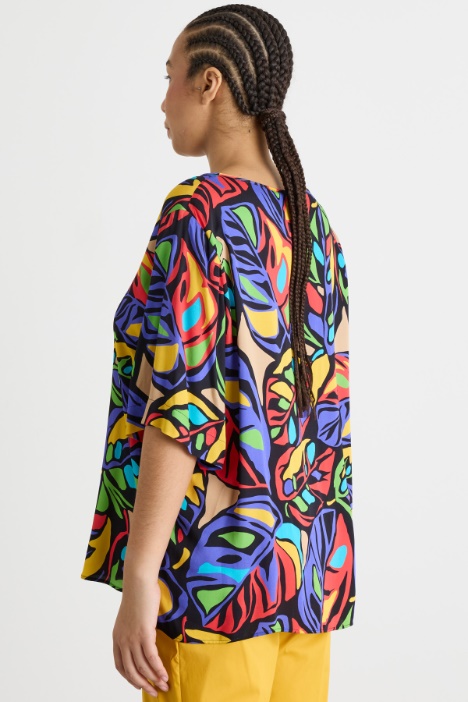 Blusa in raso stampato