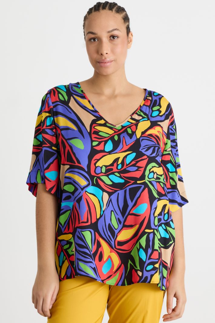 Blusa in raso stampato Intrend - 2