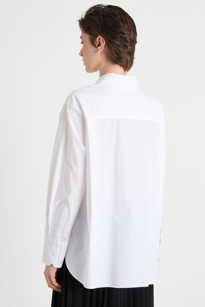 Camicia con rouche e applicazione floreale Intrend - 4