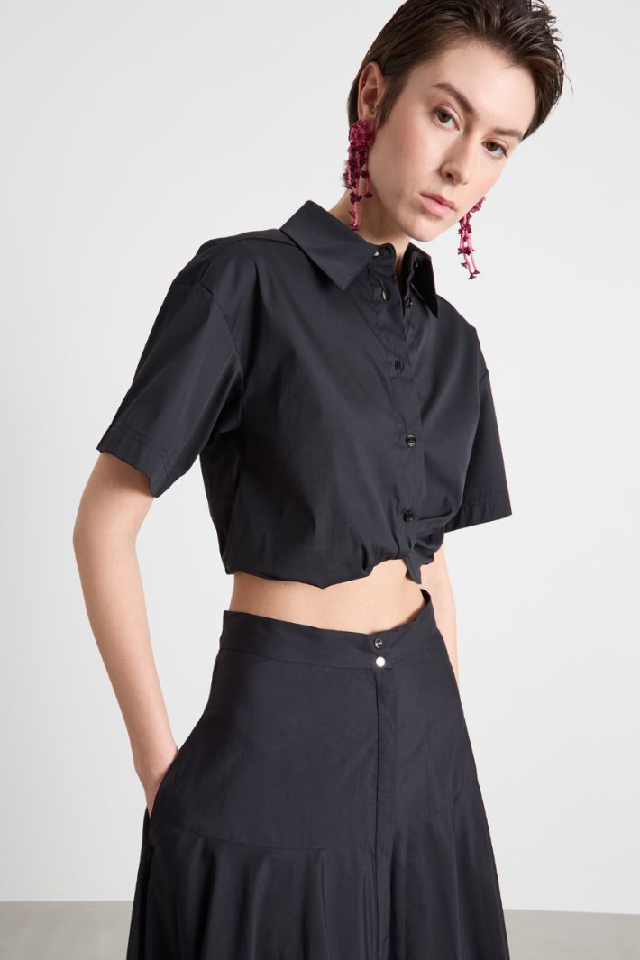 Ruched cropped shirt Intrend - 2