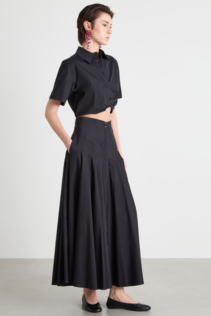 Ruched cropped shirt Intrend