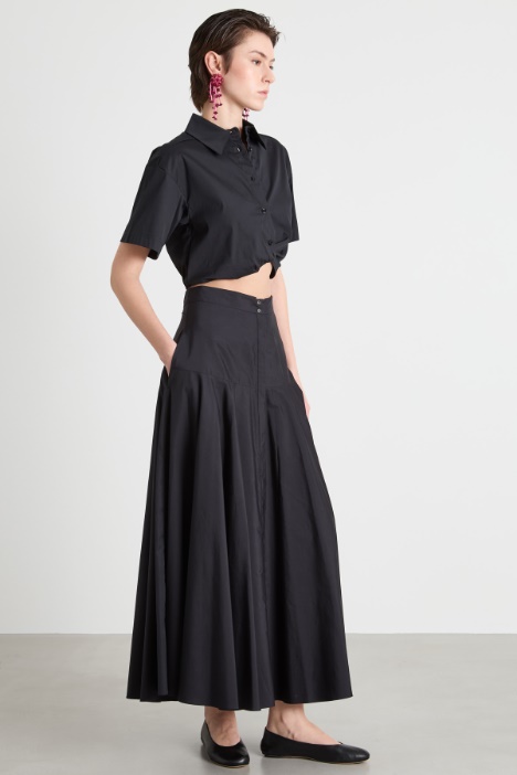 Ruched cropped shirt Intrend