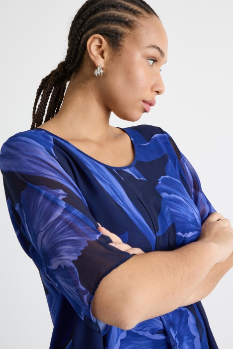 Top in georgette stampata