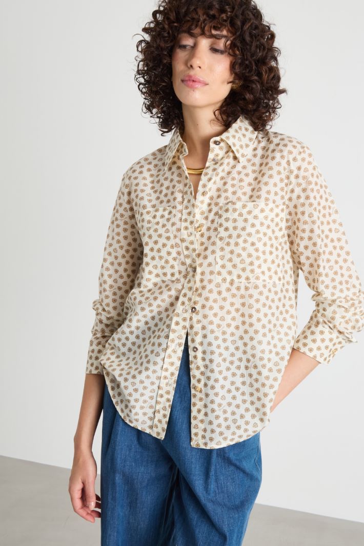 Printed muslin blouse Intrend - 2