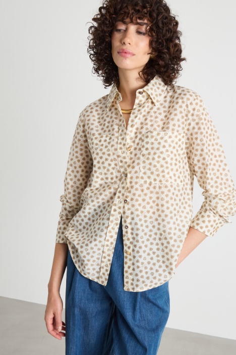 Printed muslin blouse Intrend