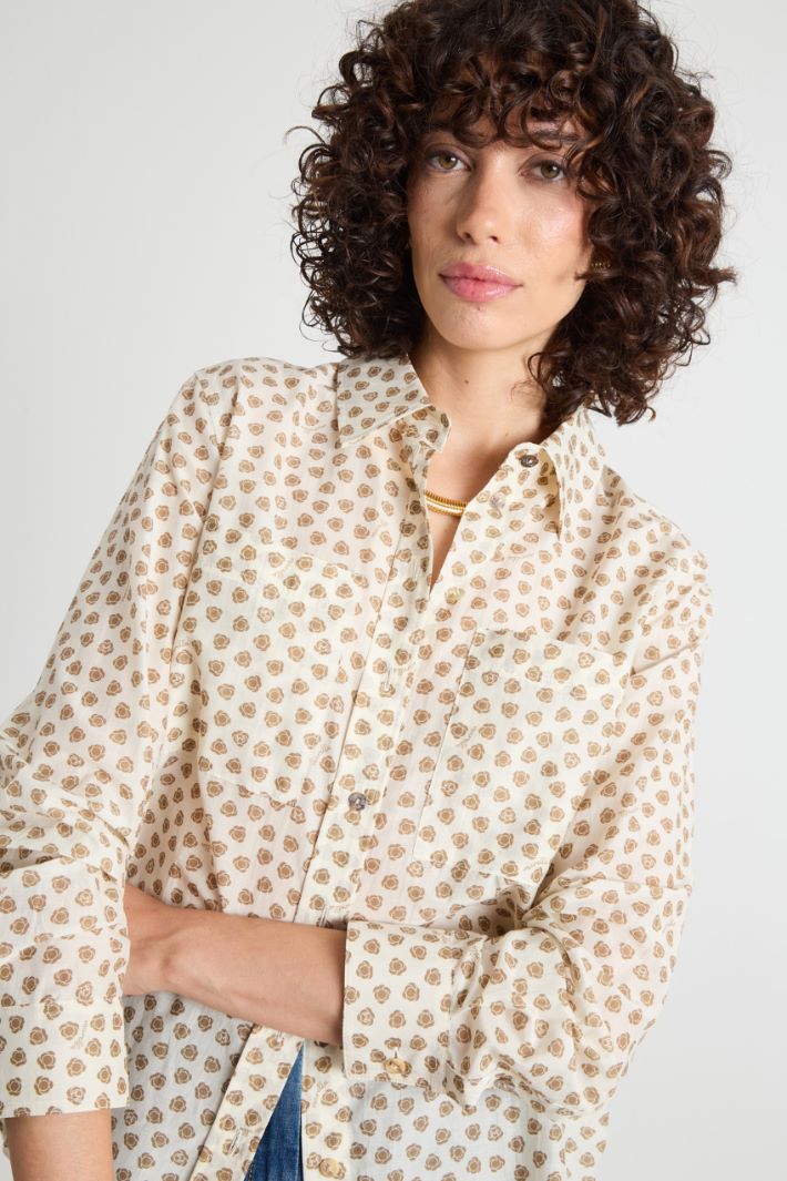 Printed muslin blouse Intrend - 3