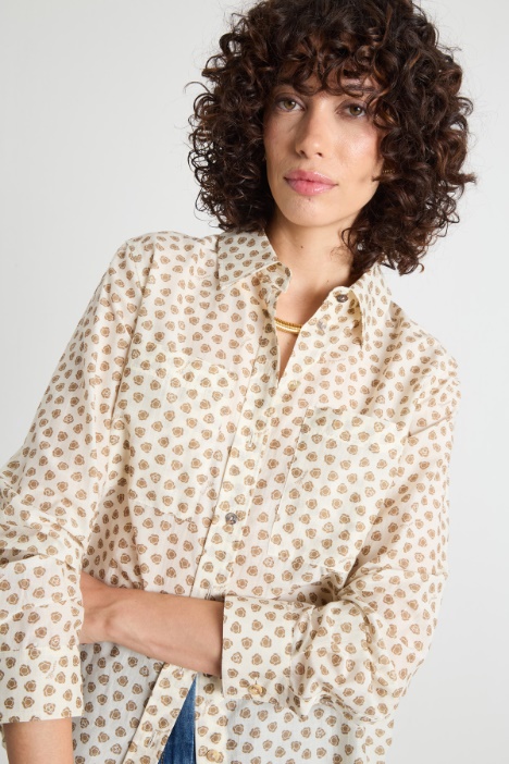 Blusa in mussola stampata