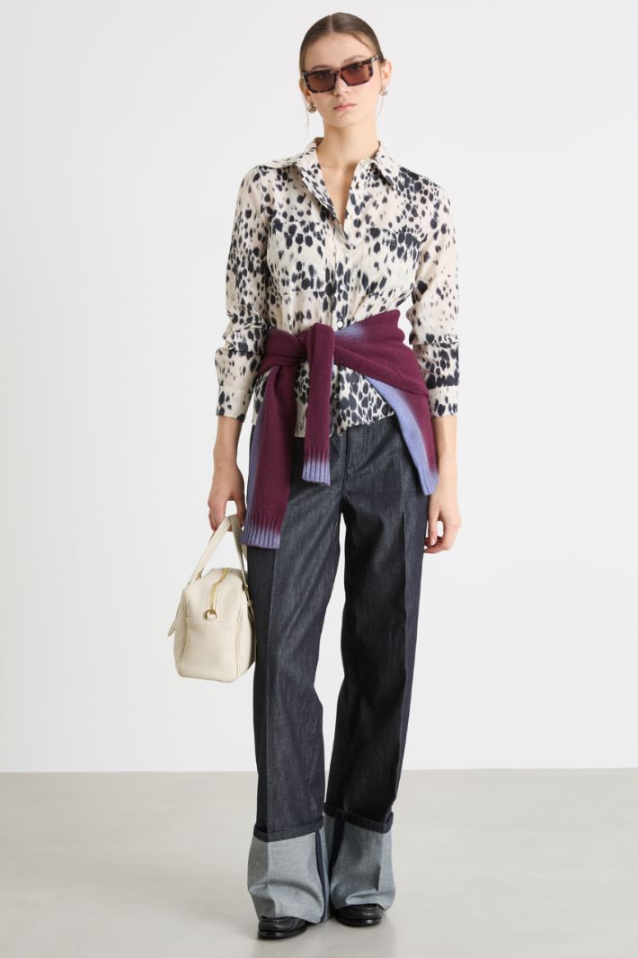 Printed muslin blouse Intrend