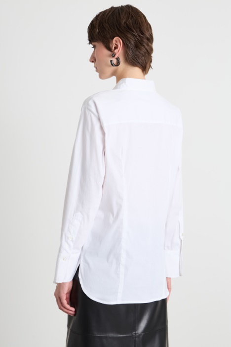 Camicia in popeline stretch