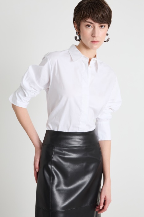 Camicia in popeline stretch