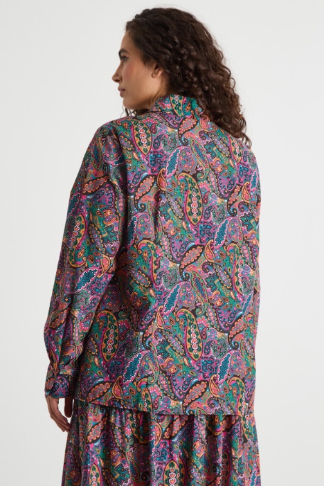 Camicia in mussola stampata