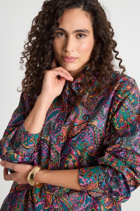 Camicia in mussola stampata