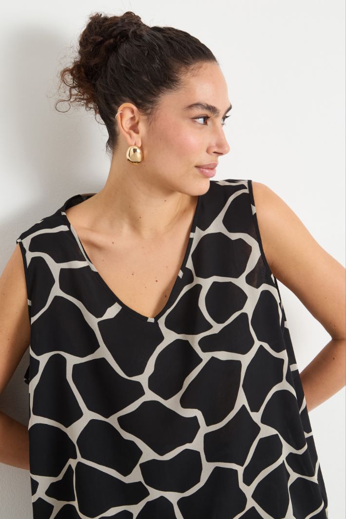 Printed georgette top Intrend - 3