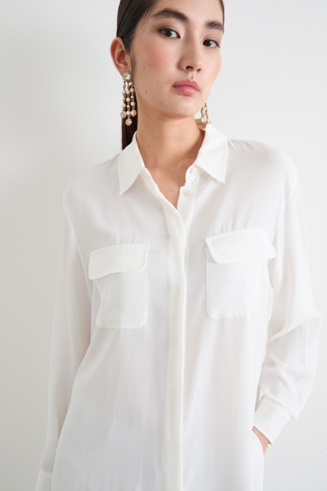 Camicia in crepe de chine