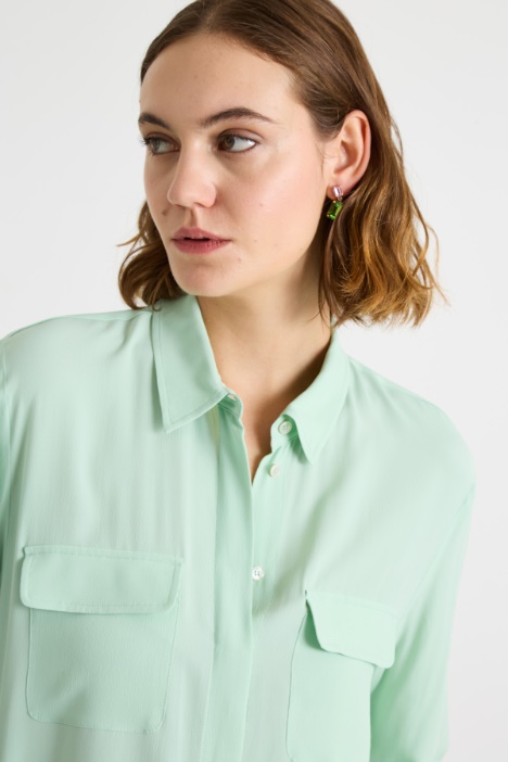 Camicia in crepe de chine