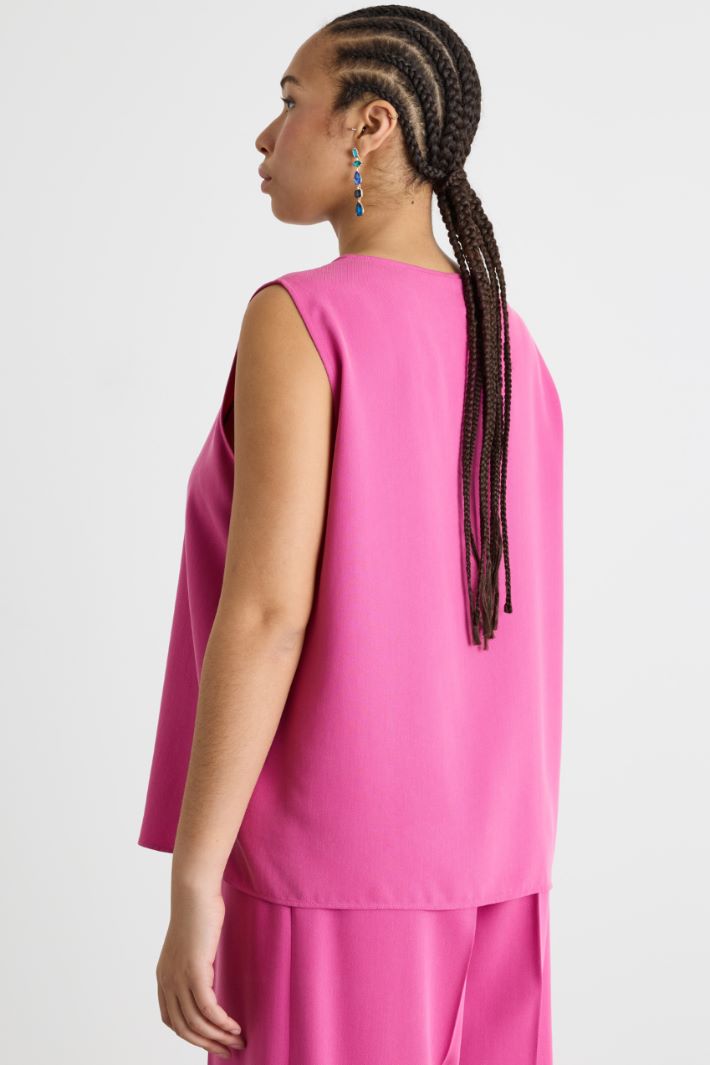 Loose-fit twill top Intrend - 4