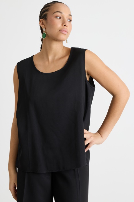 Loose-fit twill top Intrend