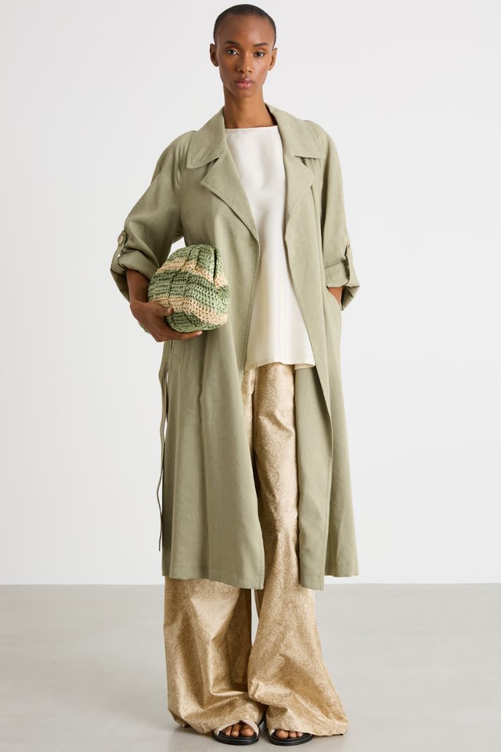 Three-quarter-sleeve duster coat Intrend